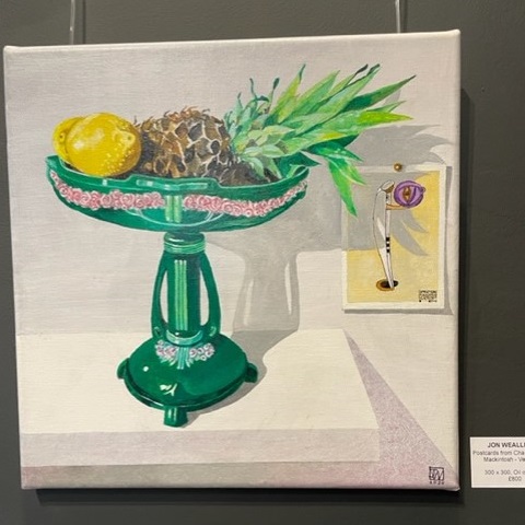 Jon Wealleans painting postcard series